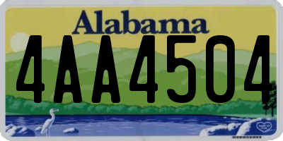 AL license plate 4AA4504