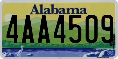AL license plate 4AA4509