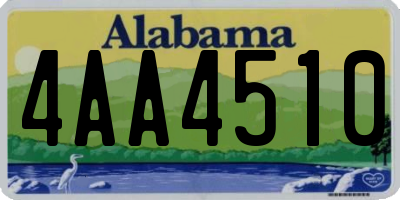 AL license plate 4AA4510