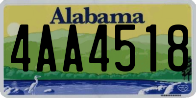 AL license plate 4AA4518