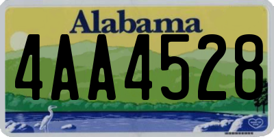AL license plate 4AA4528