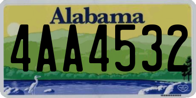 AL license plate 4AA4532