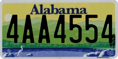AL license plate 4AA4554