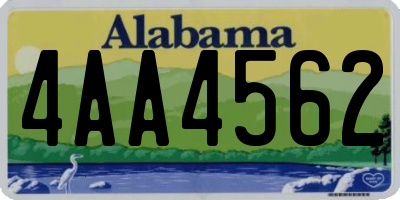 AL license plate 4AA4562