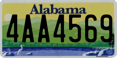 AL license plate 4AA4569