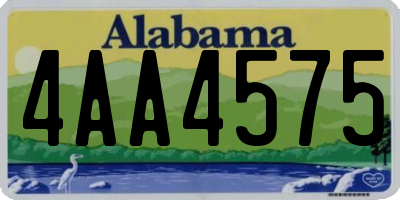 AL license plate 4AA4575