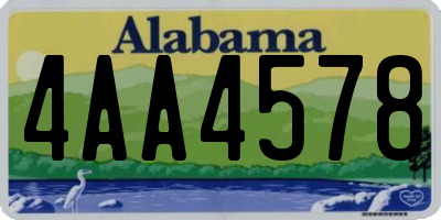 AL license plate 4AA4578