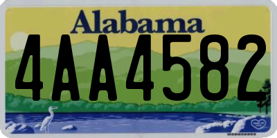 AL license plate 4AA4582