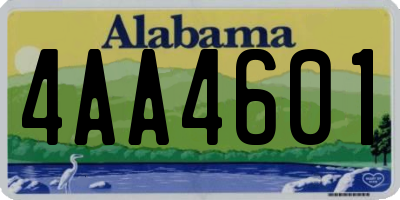AL license plate 4AA4601