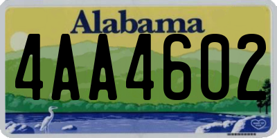 AL license plate 4AA4602