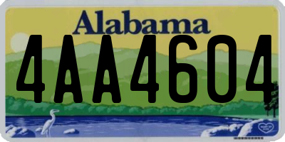 AL license plate 4AA4604