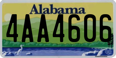 AL license plate 4AA4606