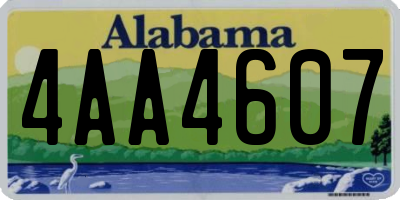 AL license plate 4AA4607