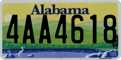 AL license plate 4AA4618