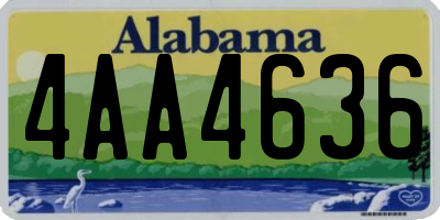 AL license plate 4AA4636