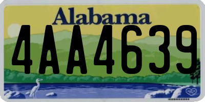 AL license plate 4AA4639