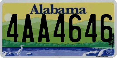 AL license plate 4AA4646