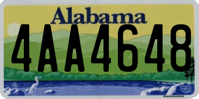 AL license plate 4AA4648