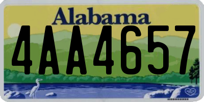 AL license plate 4AA4657