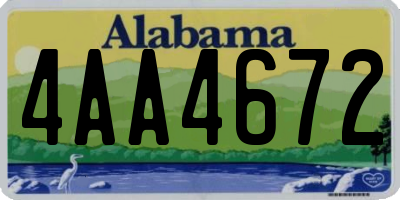 AL license plate 4AA4672
