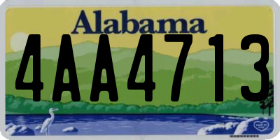 AL license plate 4AA4713
