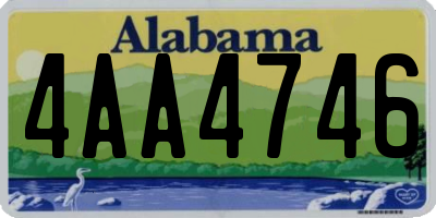 AL license plate 4AA4746