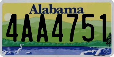 AL license plate 4AA4751