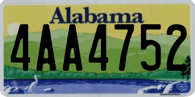 AL license plate 4AA4752
