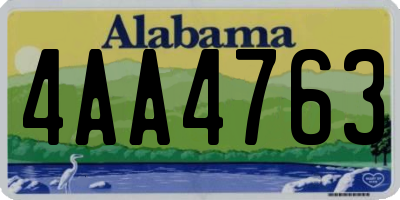 AL license plate 4AA4763