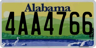 AL license plate 4AA4766