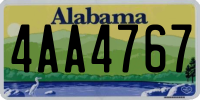 AL license plate 4AA4767