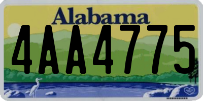 AL license plate 4AA4775