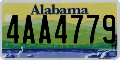 AL license plate 4AA4779