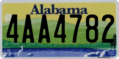 AL license plate 4AA4782