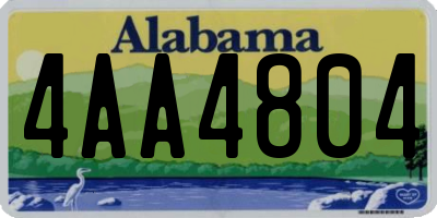 AL license plate 4AA4804