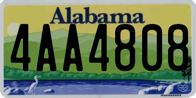 AL license plate 4AA4808