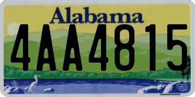 AL license plate 4AA4815