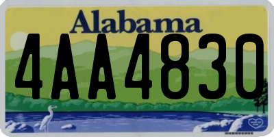 AL license plate 4AA4830