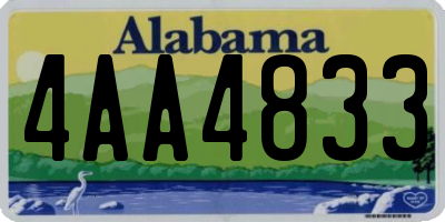 AL license plate 4AA4833