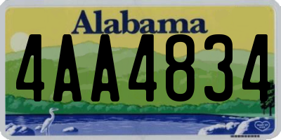 AL license plate 4AA4834