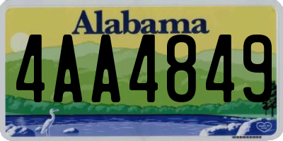 AL license plate 4AA4849