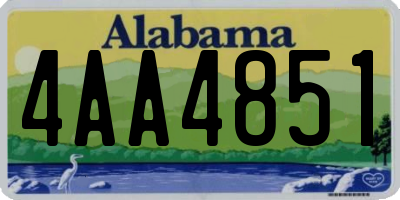 AL license plate 4AA4851