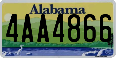 AL license plate 4AA4866