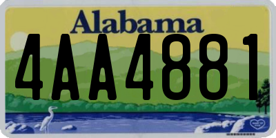 AL license plate 4AA4881