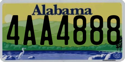 AL license plate 4AA4888