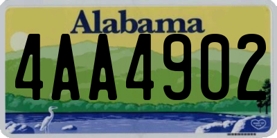 AL license plate 4AA4902