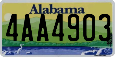 AL license plate 4AA4903