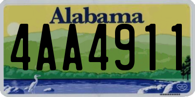 AL license plate 4AA4911