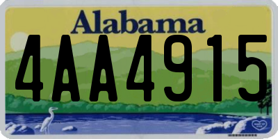 AL license plate 4AA4915