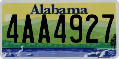 AL license plate 4AA4927